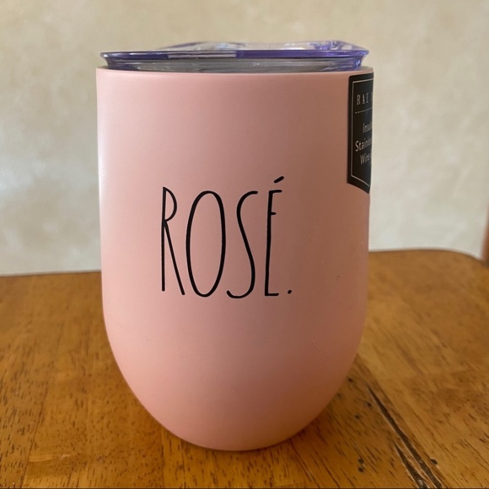 Rae Dunn ROSÉ Stainless Steel Wine Glass